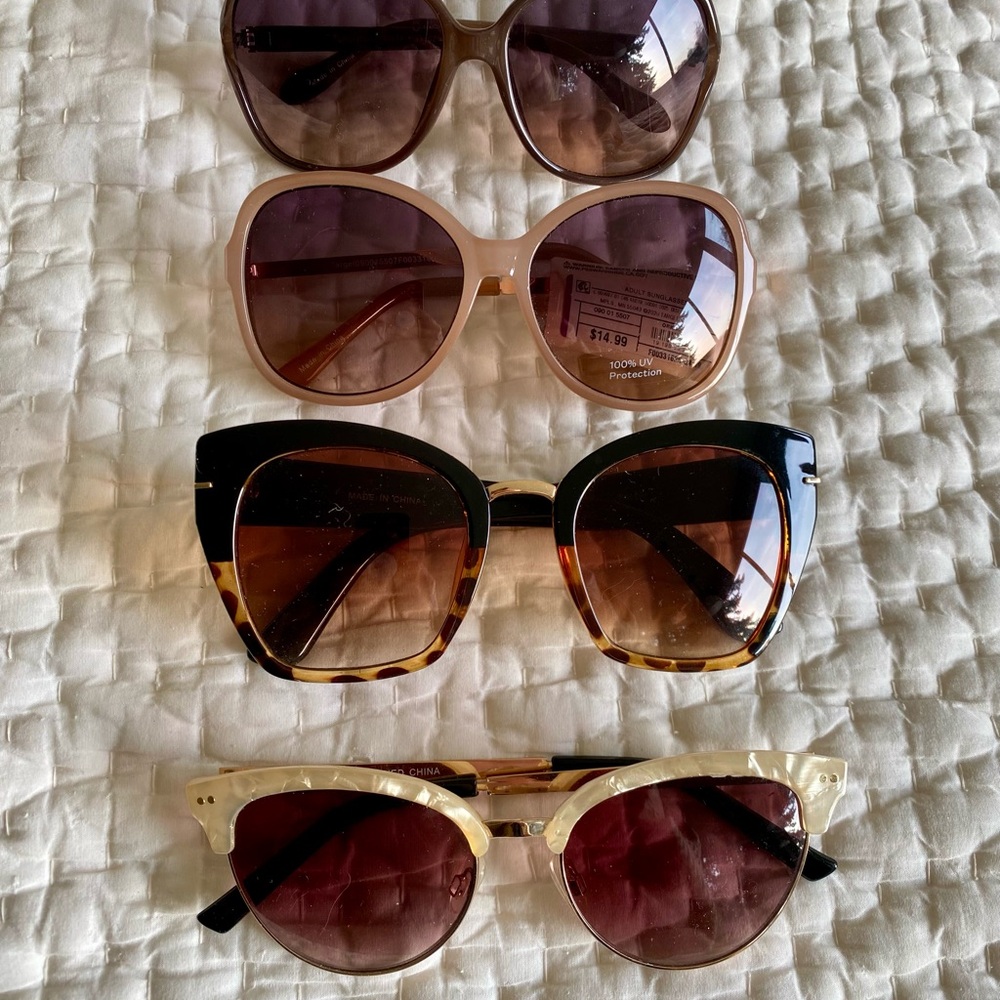 a new day Women's Sunglasses - Black, Brown, Cream